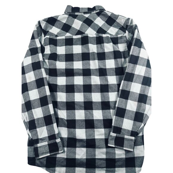 Forward Observations Group Mens XL Flannel Shirt Plaid Black & White Button Down - Picture 3 of 9